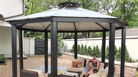 Common questions about building pergolas on decks, concrete and other surfaces. 25 Photo of Metal Roof Gazebo Costco