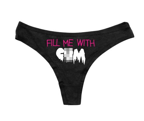 Fill Me With Cum Ladies Thong Sexy Rude Naughty Knickers Pink Porn Underwear Ebay
