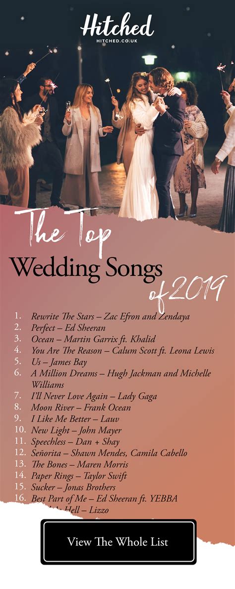 The 40 Top Wedding Songs Of 2019 Best Wedding Songs Top Wedding