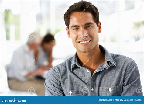 Portrait Of Hispanic Businessman In Office Stock Photo Image Of Good