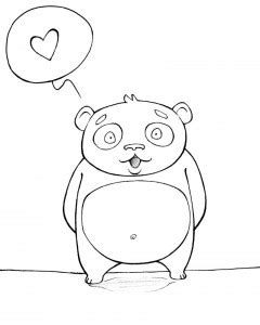 panda bear coloring pages animal place