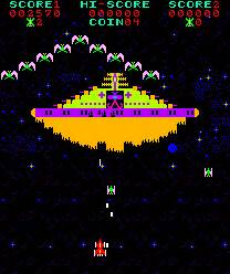 Dirige tu nave espacial a través de las galaxias y trae gloria a tu tierra. Arcade: Phoenix (Amstar, 1980) | Program : Bytes : 48k