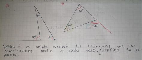 Ayuda Porfavor Verifica Si Es Posible Construir Los Tri Ngulos Con Las Caracter Sticas Dadas En