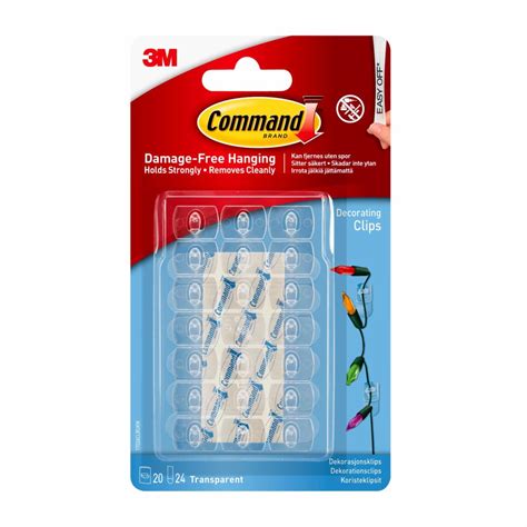 Command Clear Decorating Clips With Clear Strips 17026clr 3m United