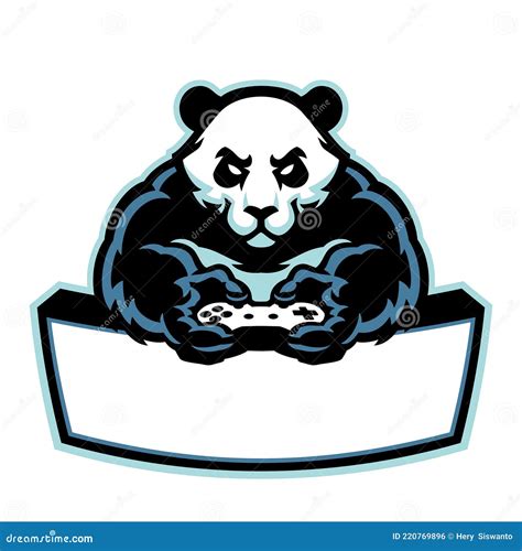 Panda Mascot Logo Gaming E Sport Stock Vector Illustration Of Mobile