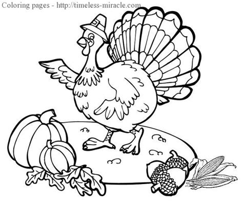 Happy Turkey Day Coloring Page Printable Timeless