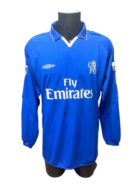 Jimmy Floyd Hasselbaink Signed Chelsea Match Shirt 2001 02 Charitystars