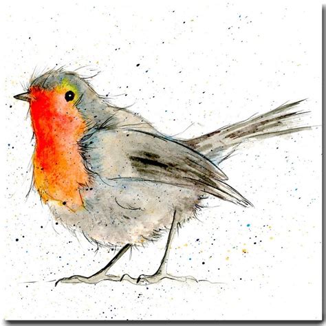Robin Christmas Card Bird Greeting Card Blank Inside Garden Bird