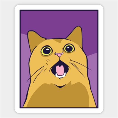 Meme Cat Meme Cat Sticker Teepublic