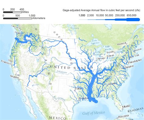 Americas Rivers By Size In Annual Flow Rmapfans