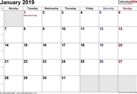 Malaysia calendar 2019 & holidays app contains high quality images of 2019 malaysia calendar, malaysia holidays list 2019, malaysia calendar 2019 app, is a complete lunar calendar of the year 2019. Calendar January 2019 (UK) with Excel, Word and PDF templates