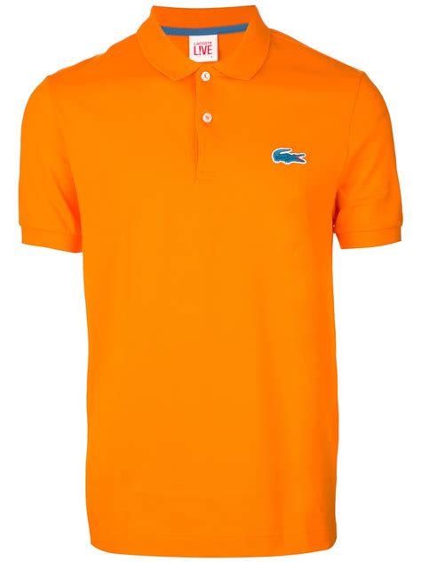 Lacoste L Ive Classic Polo Shirt In Orange For Men Lyst