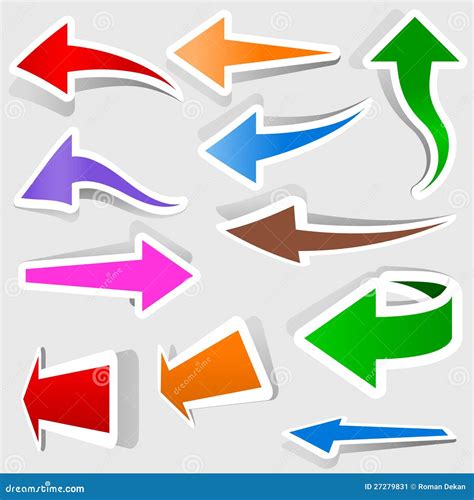 Colored Arrows Stock Vector Illustration Of Swirl Pointing 27279831