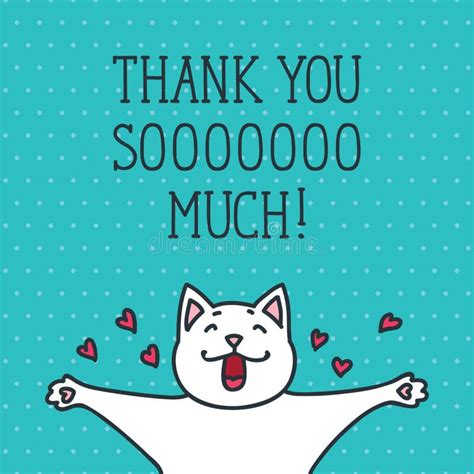 Cat Thank You Stock Illustrations 496 Cat Thank You Stock