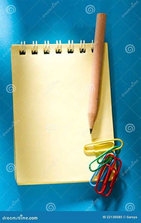 Yellow Notepad Stock Image Image Of Pencil Notepad 22130585