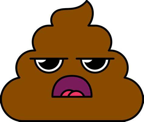 Grumpy Poop Emoji Vector Illustration 6541856 Vector Art At Vecteezy
