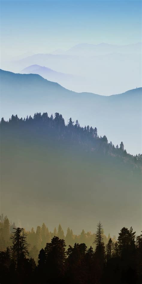 Nature Mountain Range Fog Sunrise Ultra Hd Wallpaper 1080x2160