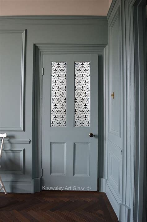 Wooden Interior Door With Etched Glass Doors Interior Wooden Doors