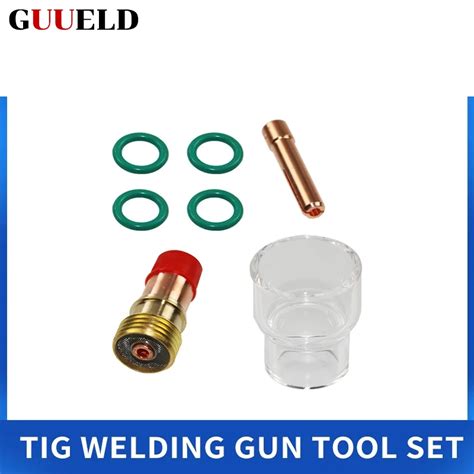 Pcs Tig Welding Torch Stubby Gas Lens Pyrex Glass Cup Contact Tips