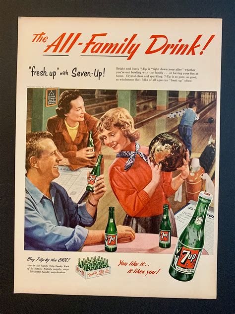 Vintage 7up Ads 1950’s And 1960’s Several Styles Original Vintage Retro Classic