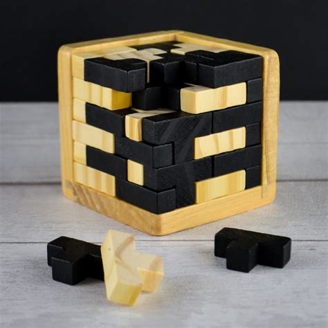 Wooden Cube Puzzle With T Shape Pieces Find Me A T