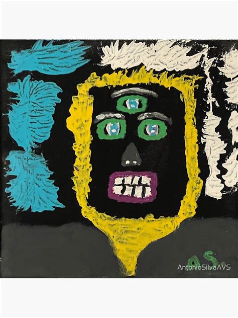 Antoniosilvaavs Avsgallery Yellow Blue White Green Ancient Art Black Face Thoot Painting