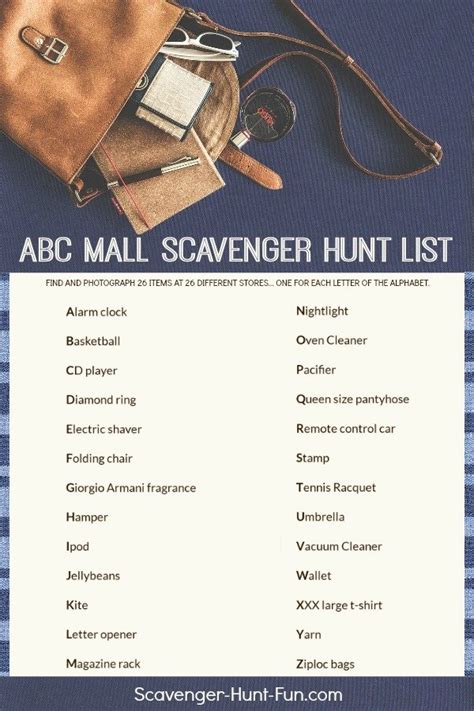 Abc Mall Hunt List