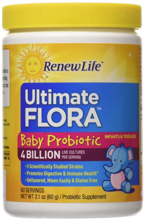 Renew Life Ultimate Flora Baby Probiotic 21 Oz Powder 4 Billion 60