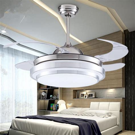 The selling point is that it has a small chandelier with inverted pumpkin shape. 36/42 inch LED village ceiling fans with lights minimalist ...