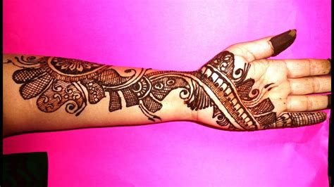 Simple Arabic Mehndi Designs For Front Left Hand