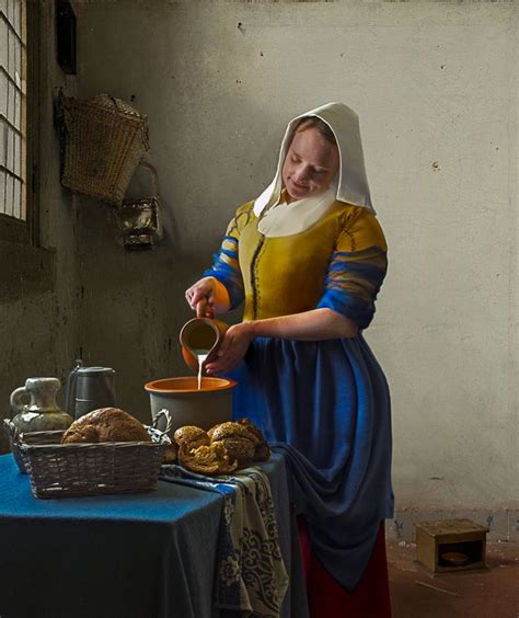 Het Melkmeisje Johannes Vermeer Fotos Gouden Eeuw