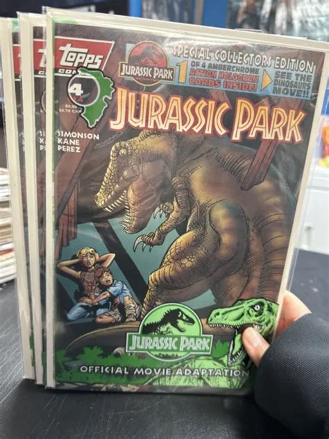 Jurassic Park Adventures 4 1994 Topps Comic Book Factory Seal Gh 13