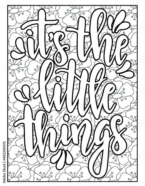 Vecteur Stock Inspirational Quotes Coloring Pages For Adults Good