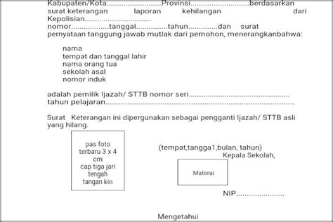 Contoh Surat Keterangan Cap 3 Jari Surat Keterangan Desain Contoh