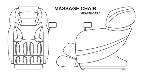 Premium Vector Outline Massage Chair Contour Isolated White Background