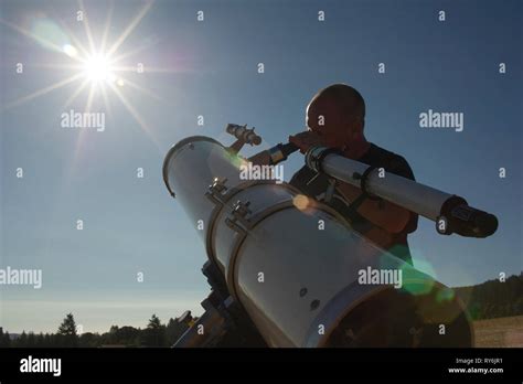 Looking Through Telescope Astronomy Hi Res Stock Photography And Images