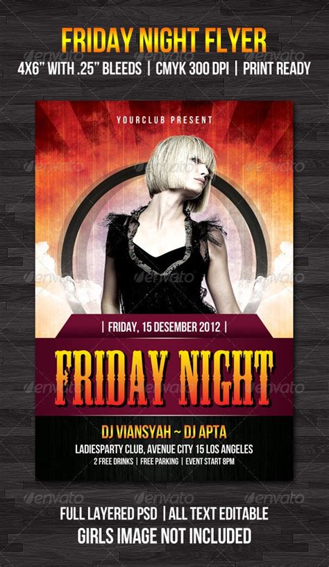 Friday Night Flyer Template By Angkalimabelas Graphicriver