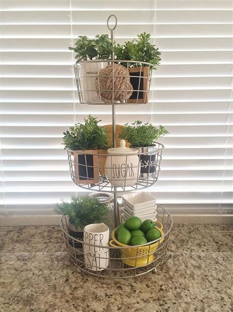 Three Wire Baskets With Plant Decor Homemydesign