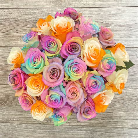 Multicolor Roses Collection Rainbow Roses Bouquets Rosaholics