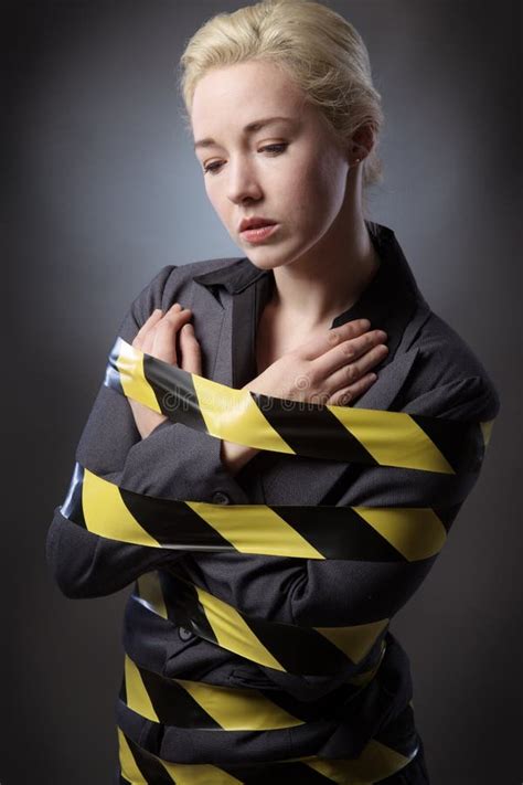 Woman All Tied Up Stock Photo Image Of Female Bind