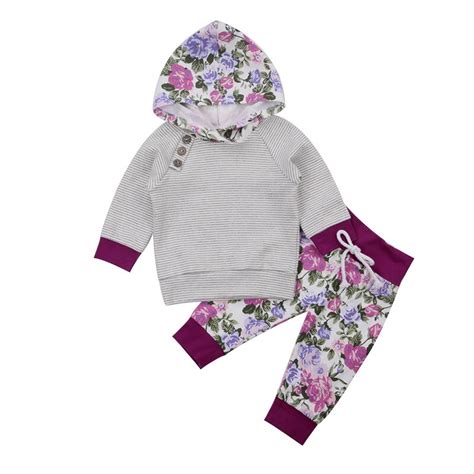 Focusnorm New Fashion Newborn Toddler Baby Girls Hoodie Tops Pants Home