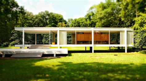 The Farnsworth House By Ludwig Mies Van Der Rohe Plano