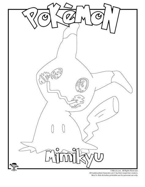 Eevee Evolutions Mimikyu Coloring