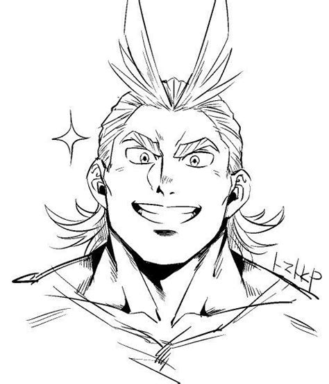 Speed Draw All Might Boku No Hero Academia In 2021 Drawings