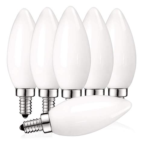 Luxrite E12 Frosted Candelabra Dimmable Led Light Bulbs 4w 40 Watt