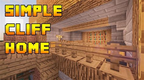 Minecraft Cliff Cave House Tutorial Youtube