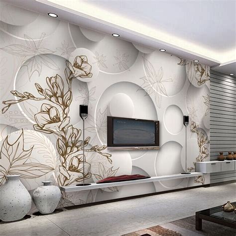 3d Stereoscopic Large Mural Custom Wallpaper The Living Room Sofa Tv