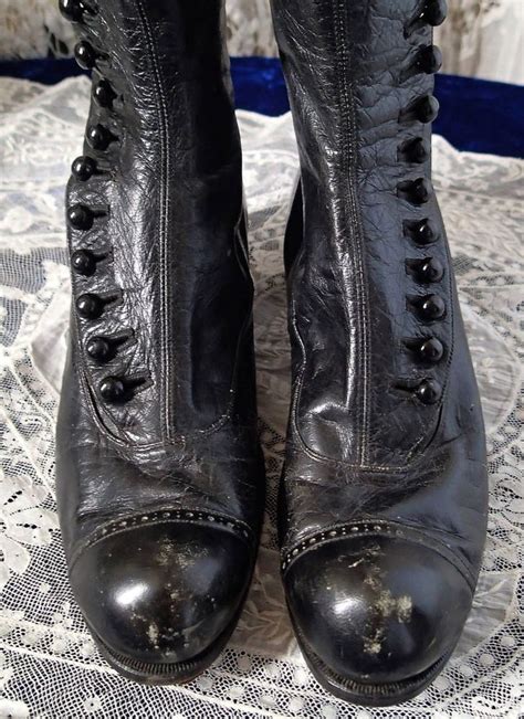 Fabulous Antique Victorian Edwardian Button Up Boots Boots Vintage Shoes Women Vintage Shoes
