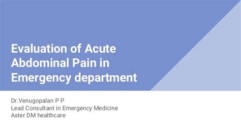 Acute Abdominal Pain Evaluation In Emergency Department