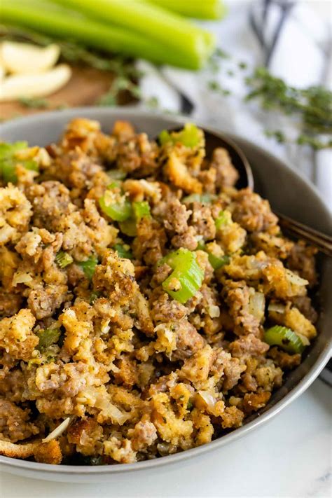 Easy Sausage Stuffing Minute Recipe Crazy For Crust
